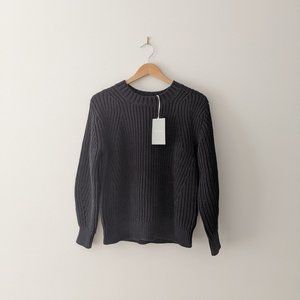 NWT Everlane Texture Cotton Crew - Black - S